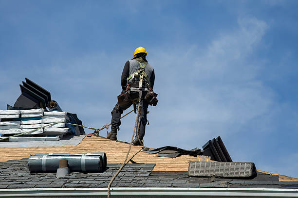 Professional Gutter Installation technician working in Elkton, SD